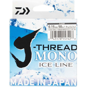Леска DAIWA J-Thread Mono Ice Line 50м 0.33мм (прозрачная)