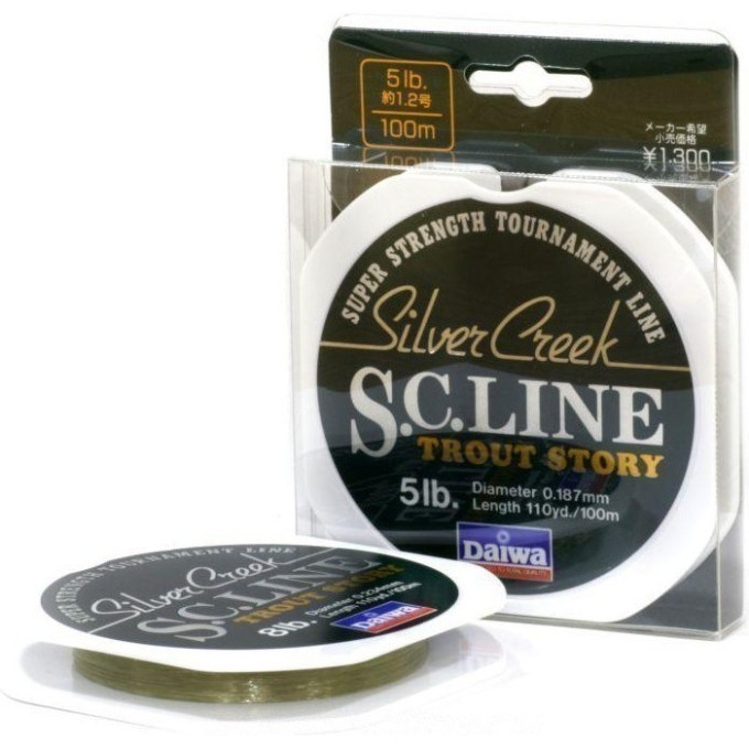 Монолеска DAIWA Silver Creek S.C. Line 8 Lb (0.234мм) - 100м 4960652412094